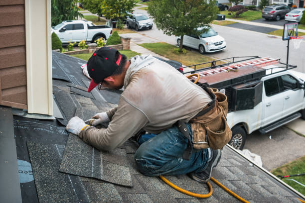 Professional Flat Roof Repair technician working in Pamplin, VA